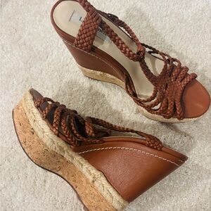 LK Bennett  Leather Wedge Sandals